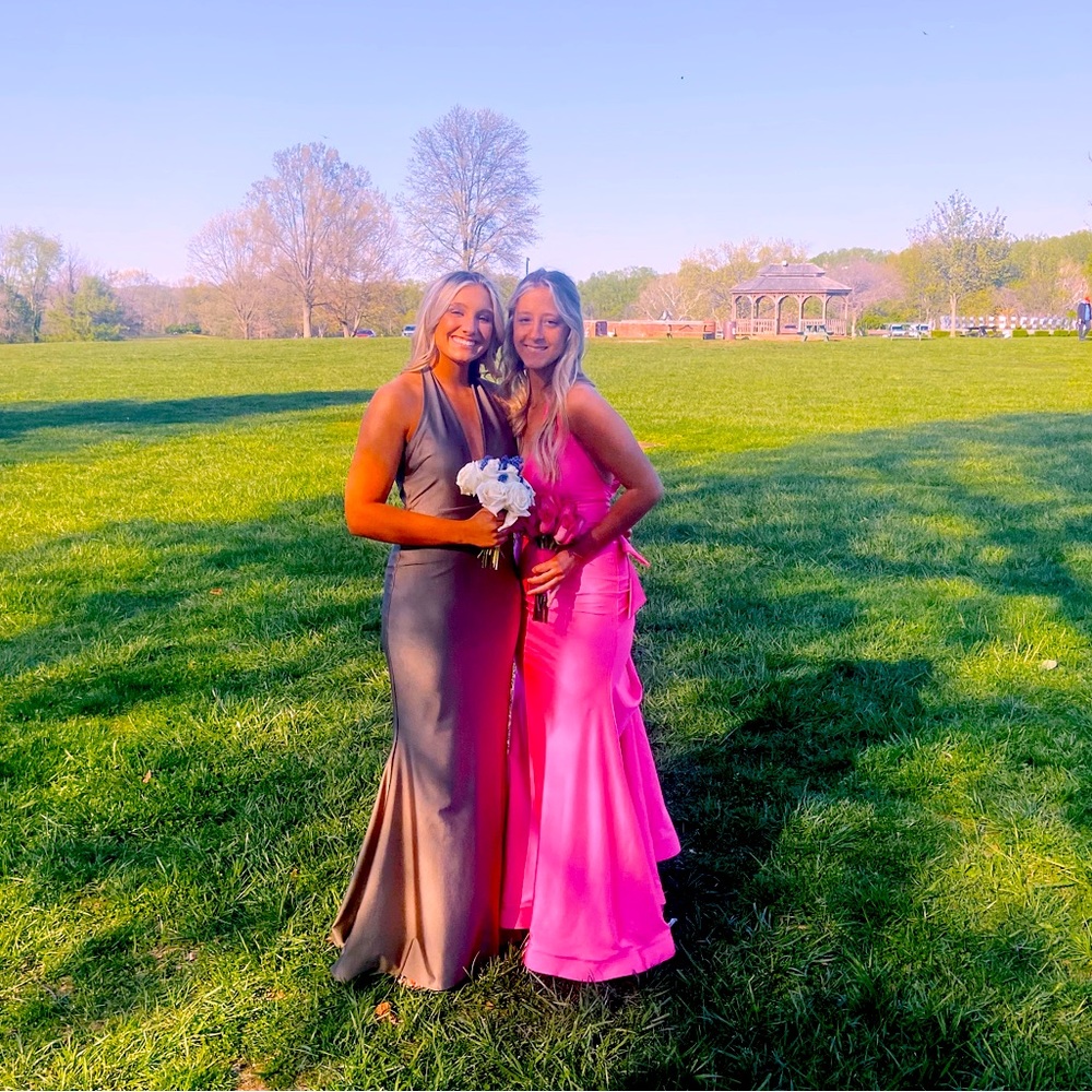 selling my junior prom dress on the right